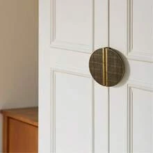 2pcs Antique Bronze Cabinet Door Handles, Zinc Alloy Material Drawer Pulls, Wardrobe Door Knobs, Unique And Elegant Design, High-Quality Half-Circle Shape, Elevates Furniture Appearance - Semicircle - View 5