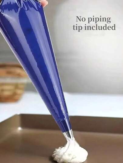 50 túi bắt kem dày dặn, dùng một lần, làm từ nhựa cứng, thích hợp để bắt kem và trang trí bánh, dùng trong làm bánh quy, trang trí bánh ngọt, dụng cụ làm bánh, đồ dùng nhà bếp, phụ kiện nhà bếp (Không bao gồm đầu bắt kem - Chỉ có túi bắt kem).