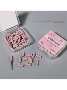 50/100件装粉色美甲钻头，高目数砂纸套，专业美甲修脚抛光工具，适用于亚克力指甲、凝胶卸除、美甲沙龙及居家美甲护理 - 彩色 - 查看 6
