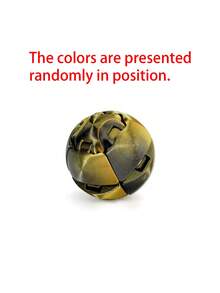 1pc Button Decompression Ball, Click & Rotate Stress Relief Toy, Press & Deform For Anxiety Relief, Bendable Sensory Fidget Toy For Teens And Adults, Anxiety Relief Desk Toy, Ideal Gift, Perfect For Birthday Or Christmas Presents. - Press Ball - View 9