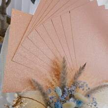 20pcs Champagne Gold Glitter Paper, A4 Size 29.7cm*21cm, 250gsm, Shimmery Texture, Suitable For Party, Wedding, School Decoration, Invitation Cards, Greeting Cards And DIY Crafts - A4 - View 7