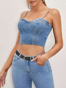 女士皮带，时尚女式皮带，金色扣环 - 黑色 - 查看 3