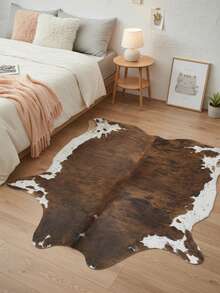 1 pieza Alfombra decorativa con estampado de piel de vaca, hermosa alfombra de primavera/verano, alfombra decorativa, decoración de dormitorio, alfombra pequeña, alfombra, decoración del hogar, alfombra de sala de estar, alfombra pequeña de sala de estar, alfombra de dormitorio, decoración del hogar de sala de estar, alfombra de exterior, alfombra lavable - Multicolor - Ver 3