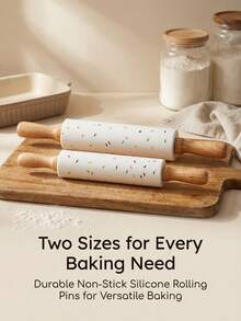This Colorful Polka Dot Silicone Rolling Pin Is Made Of Non-Stick Silicone Material, Suitable For Rolling Dough, Baking, And Dumpling Making. The Comfortable Handle Makes Operation Easy And Effortless, With No Sticking Of Flour, And Easy To Clean. It Is A Great Helper In Your Kitchen. - Multicolor - View 10