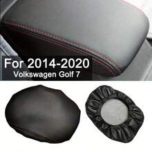 PU Leather Car Armrest Cover For VW Golf 7 MK7 2012-2020 Center Console Lid Armrest Box Protective Case - B - View 1