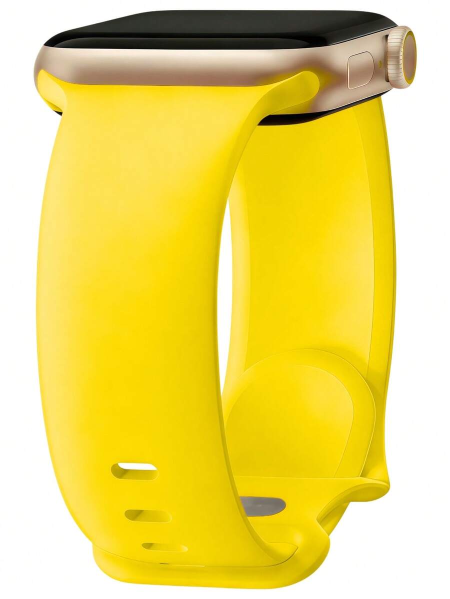 1条男女通用时尚休闲硅胶蝴蝶扣表带，兼容 38mm、40mm、41mm、45mm、46mm、44mm、42mm、49mm，柔软舒适防水腕带，兼容 Series SE8/7/6/5/4/3/2/1，可替换表带，智能手表配件