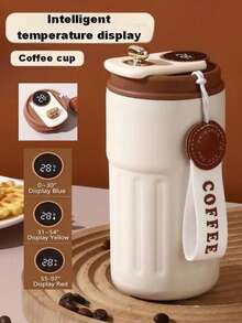 1 cốc giữ nhiệt cà phê bằng thép không gỉ 450ml có quai xách, cốc du lịch hai lớp cách nhiệt chân không, chống rò rỉ, có thể tái sử dụng, giữ nóng/lạnh, chống trượt, thích hợp cho văn phòng, cắm trại và sử dụng hàng ngày. - Nhiều màu - Xem 1