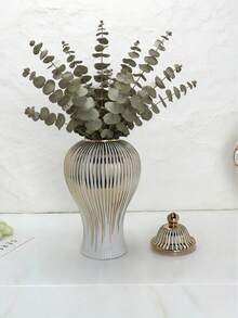 1pc European Luxury Ceramic Vase, Suitable For Living Room, Foyer, Display Cabinet, Hotel Tabletop Decor - Multicolor - View 8
