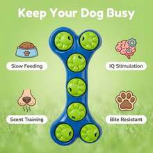 Khay ăn chậm hình xương cho chó! Giấu thức ăn, chơi trò chơi, khay ăn giải đố tương tác, cho ăn chậm giúp ngăn ngừa nôn mửa và đầy hơi, hỗ trợ tiêu hóa. - máy phân phối thức ăn cho chó - Xem 5