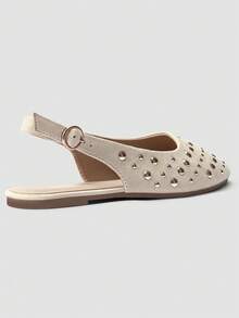ADAMUMU New Women's High-Fashion Comfortable Sequin Flat Shoes, Cute For Daily And Party Wear, Holiday & Spring/Summer - Beige - View 6