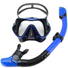 1 Set Panoramic Wide-Angle Adjustable Dry Snorkel Mask, Tempered Glass Anti-Leak Adult Snorkeling Diving Swimming Training Equipment, Professional Snorkel Set - Multicolor - View 17