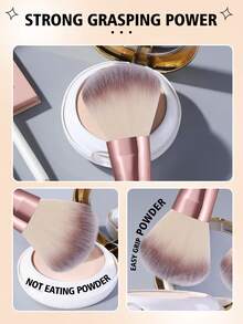 Bộ dụng cụ trang điểm 41 món bao gồm: 1 túi đựng mỹ phẩm và đồ dùng cá nhân đa năng có khóa kéo chống thấm nước + 25 bộ cọ trang điểm + 3 bông mút trang điểm + 3 bông phấn tam giác + 3 bông phấn mini dạng cushion + 3 miếng bọt biển rửa mặt + 1 băng đô cài tóc + 2 dây đeo chậu rửa tay - Màu tím - Xem 5