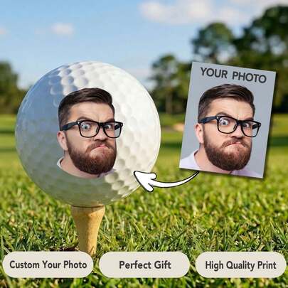 Bóng golf in hình, logo hoặc chữ theo yêu cầu - Món quà Ngày của Cha tuyệt vời nhất - Quà lưu niệm golf dành cho nam giới / Quà Giáng sinh - Bóng golf in hình theo yêu cầu, quà tặng cho chồng, quà tặng cho phù rể, những quả bóng golf vui nhộn được in trên những quả bóng golf sạch sẽ.