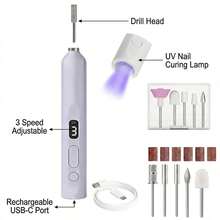 Upgrade Portable 2-In-1 Electric Nail Drill & UV Nail Lamp, Durable 3+ Years Service Life For Professional Manicure & Pedicure - Nhiều màu - Xem 5