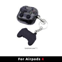 Ốp bảo vệ tai nghe hình tay cầm chơi game dành cho AirPods 4/Pro2/Pro3, đa năng, có kẹp giữ chống rơi. - màu đen - Xem 11