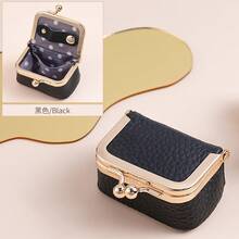 New Genuine Leather Mini Wallet, Ring, Earring, Jewelry Organizer, Earphones, Coin Holder, Hardcase, Zero Wallet - Multicolor - View 16