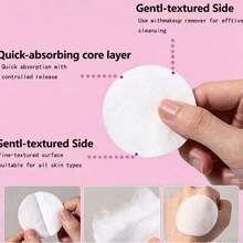 100 piezas/300 piezas/600 piezas Almohadillas desechables redondas para desmaquillaje, 6*6cm, para el cuidado del rostro, maquillaje, cuidado de la piel, uso doméstico o de viaje, cuidado de la piel, sala de estar, hogar, dormitorio, baño, artículos de viaje, boda, fiesta, cumpleaños, regalo para hombres, mamá, papá, amigos, Año Nuevo, accesorios, regalo divertido, empaque exterior aleatorio - Blanco - Ver 3
