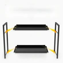 Estantes de almacenamiento de escritorio - Negro - Ver 4