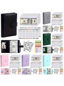 A6 Binder, Compatible With Cash Envelope System & Budget Management - Self-Sealing Financial Savings Notebook With Cash Storage Pages, Money-Saving Tool For Budgeting, Envelope System, Office Use - Multicolor - View 44