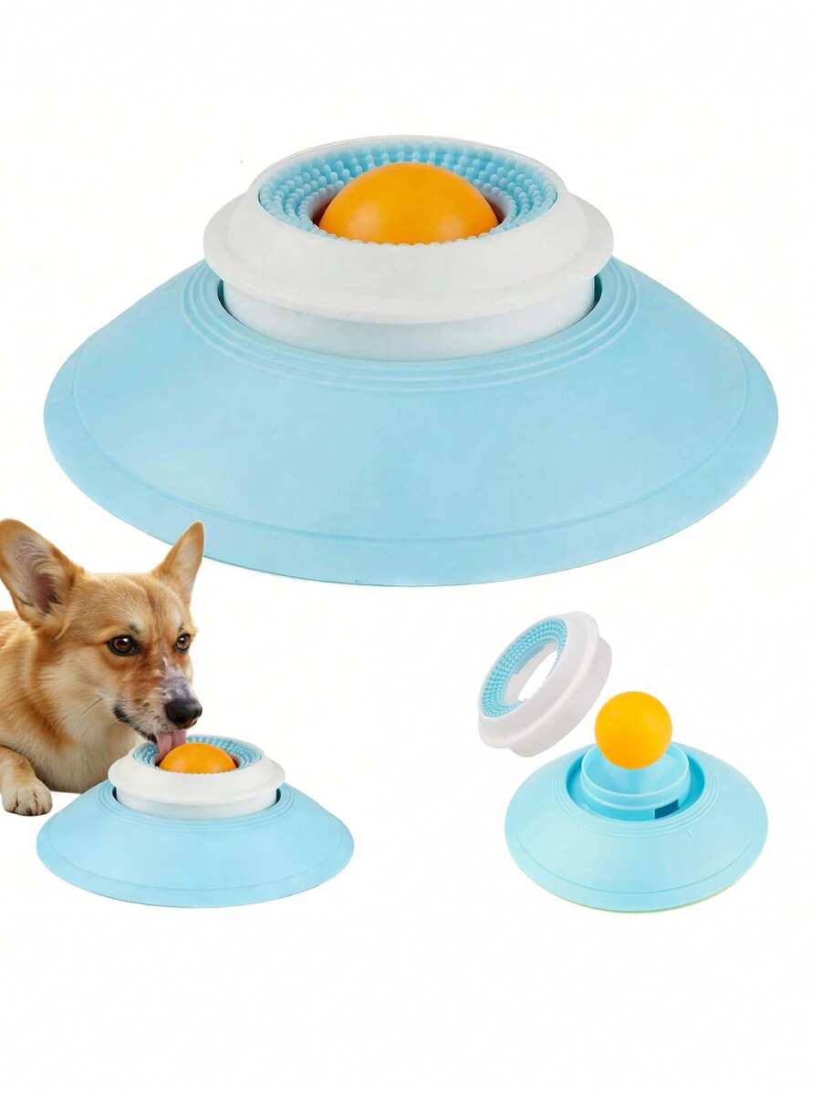 Bát ăn chậm cho chó, thảm liếm chống tràn có bánh xe, bát ăn dạng quả cầu xoay cho thức ăn lỏng, bát liếm không tràn cho chó con, đồ chơi ăn chậm tương tác giúp giảm lo âu và buồn chán cho chó. - 200ml - Xem 1
