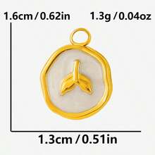 1个/5个可爱时尚简约304不锈钢真空电镀耐用海洋系列珠宝吊坠饰品，适合包包装饰、手工DIY珠宝制作项链手链耳环配件 - S2091 - 查看 22