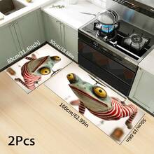 1pc Funny Frog Pattern Design, Kitchen Decor, Home Decor, Decorative Mat, Fashion Doormat, Multi-Purpose Mat, Kitchen Floor Mat, Kitchen Mat Set, Kitchen Floor Protector, Comfort Standing Mat, Living Room Bedroom Bathroom Laundry Office Area Rug, Home Decoration Indoor - Multicolor - View 11