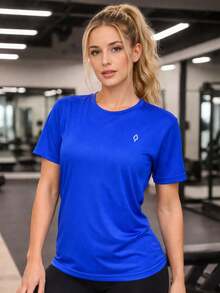Kit Of 2 Women's Dry Short Sleeve T-Shirts For Basic Gym Workout - Real/Rojo - Ver 6