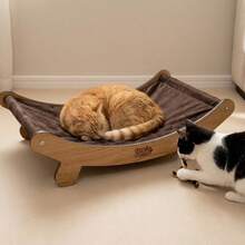 Cama para Gato Luxo Confortável Resistente e Quentinha Feita de MDF - Cama Marrom - Visão 6