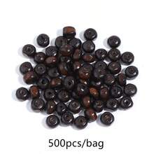 40-500颗 6/8/10/12/14/16/18mm 天然原木散珠，适用于珠宝制作，包括经典特色手链、项链、耳环、DIY钥匙扣等。 - 深咖色 - 查看 9
