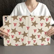 1 件装豹纹保护套 - 适合追求大胆时尚的人士，带笔槽，兼容 iPad 10.9/10.2/Air 5/Pro 11/10/9.7/Air 2/(第七代)/(第八代)/Air 4/5/Pro 11/第十代 10.9 英寸 2022 款智能保护套/Air 13(M3 2025)/Air 11(M3 2025)/Air 11(M3 2025)/11(A16 2025)/Galaxy Tab S10+/S9/A9，具备自动唤醒/睡眠功能 - 彩色 - 查看 4