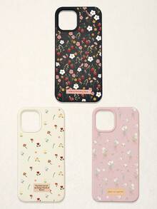 3 件套花卉印花手机壳，兼容 和 Galaxy，采用甜美、浪漫、可爱的粉色、白色、玫瑰红配色设计，特别适合年轻女性。 - 彩色 - 查看 56