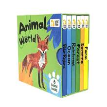 beartale 六合一蒙特梭利动物世界无声书，适合幼儿，包含海洋、热带雨林、稀树草原、极地、森林和农场等主题，是一款感官学前学习活动板，也是学前教育、蒙特梭利益智书和儿童礼物的理想之选。 - 彩色 - 查看 13