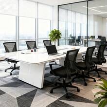 DOPINMIN Office Chair Mesh Chair With Ergonomic Lumbar Support And Armrest Adjustable Computer Chair Study Desk Chair Swivel Rolling Task Chair Modern Executive Chair - 黑色 - 查看 2