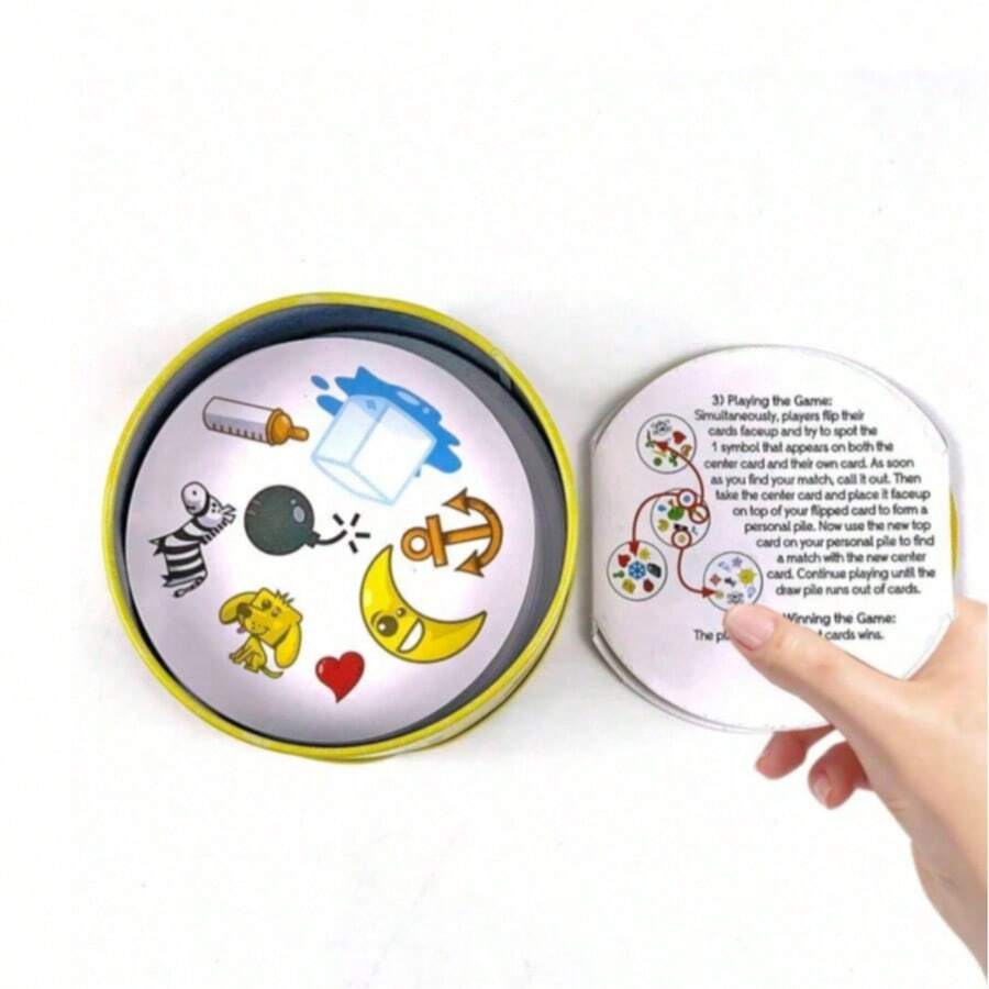 经典配对卡牌游戏 - 家庭聚会桌游，适合家人和朋友，也是理想的节日礼物 - 黃色 - 查看 1