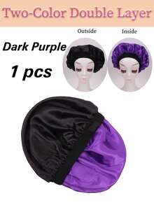 Nunify Double-Layer Satin Sleep Cap, Adjustable Women's Sleep Hat, Reversible Satin Sleep Cap, Suitable For Curly Hair Care, Premium Sleep Cap - Multicolor - View 14