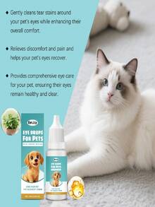 Pet Eye Care Liquid, Eye Area Tear Stain Cleansing & Care Solution For Cats And Dogs - Multicolor - View 12