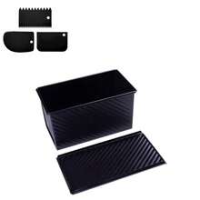 Lidded Toast Mold + 3 Free Scrapers - Diagonal Textured Non-Stick Surface, Fast Heat Conduction, Durable & Easy Demold For Homemade Loaves - View 15