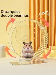 Bánh xe tập thể dục siêu êm cho chuột hamster, bánh xe có ổ bi kép, phù hợp cho chuột hamster và chuột nhắt, giúp thú cưng vận động và giải trí lành mạnh. - Xem 1