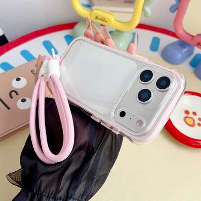 2 件装二合一极简波浪纹手机壳 + 可爱编织挂绳 全方位防震保护壳 适用于 17 Pro Max 17 Pro Air