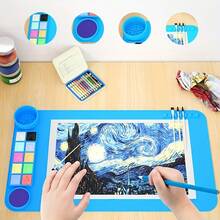 Essential For Artists! Silicone Paint Palette - Makes Mixing, Blending, And Creating Easier - Easy To Clean - Available In Three Colors - Your Companion For Every Art Project! - A - View 4