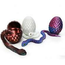 1pc 30cm Posable Viper Sculpture - Soft Adjustable Snake Toy With Snake Egg, Mythical Creature Design, Home Decor Stress Relief Toy, Suitable For Christmas, Halloween And Other Holiday Gifts, For 14+ Years Old (Random Eye Color), Finger Toy - Multicolor - View 5