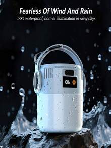 LED Solar Light Bulb, USB Rechargeable Camping Lamp, Portable Outdoor Spotlight, Multi-Function Hanging Lamp With Flashlight - White Light - View 10