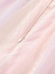 Balabala Đầm voan xếp tầng mùa hè cho bé gái năm 2026, chất liệu lưới mềm mại thoáng khí, trang phục công chúa dễ thương, thanh lịch, nhẹ nhàng. - tông màu hồng - Xem 8