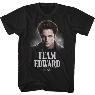 Team Edward Twilight T-Shirt,Sport,Sport Femme,Summer,T-Shirt,Women's Top,Man Clothing,Top Sports,Tshirt,Men's T-Shirt,Same Style For Men And Women