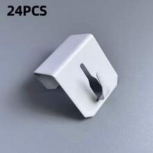 6/12/24pcs Universal Window Hanging Clips, Suitable For Decorations, White, Applicable For String Lights, Christmas Stars, Curtain Lights, Easter Decorations And Display Shelves - Multicolor - View 12
