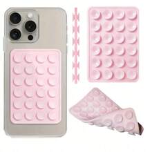 1pc Double-Sided Silicone Suction Cup Phone Holder, Suitable For Phone Cases, Hands-Free Sticky Phone Handle. Applicable To Various Devices, Essential For Holiday Parties, Also The Best Gift For Valentine's Day, Christmas, Thanksgiving. - Multicolor - View 2