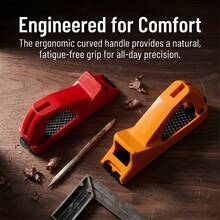 Woodworking Hand Planer, Plastic Body Wood Trimming Plane, Suitable For Deburring Drywall, Wood, Metal, DIY Crafts Edging - Red - Red Style - View 1
