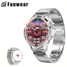 Montre connectée sport pour hommes Fanwear, Montre 5 Pro, avec écran tactile HD complet, appels sans fil, contrôle d'accès NFC, trajectoire GPS, suivi de la condition physique avec moniteur de sommeil, appel vocal, compteur de pas, boîtier carré, compatible avec iPhone et Android, pour les sports et les activités de plein air - Voir 15