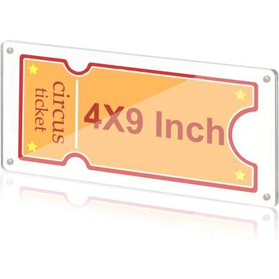 Ticket Holder Display Frame, For Collecting And Organizing Concert, Movie, Sports Event, And Travel Memorabilia Tickets, Transparent Collection Organizer Rack For Wall Mounting Or Tabletop, Home Decor Gift Set For Ticket Enthusiasts And Collectors