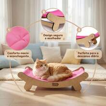 Luxury Cat Bed - Comfortable, Durable, And Warm, Made Of MDF - 粉紅色床 - 查看 6